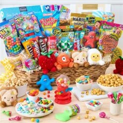 Candy And Plush Mega Basket