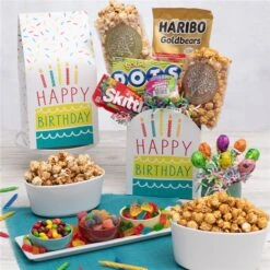 Happy Birthday Candy And Popcorn Gift Box