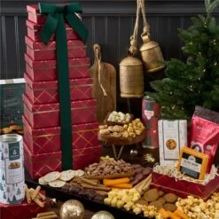 Season's Greetings Gift Tower