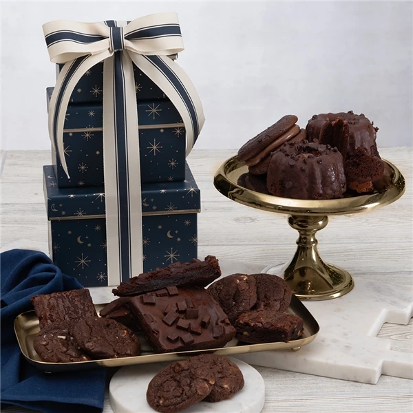 Winter Mix Baked Goods Gift Tower